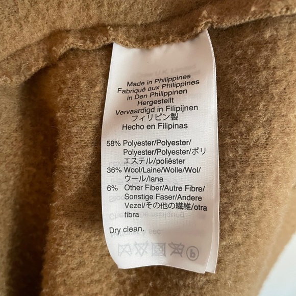 J. Crew Factory Camel Boiled Wool Topcoat - Picture 4 of 7